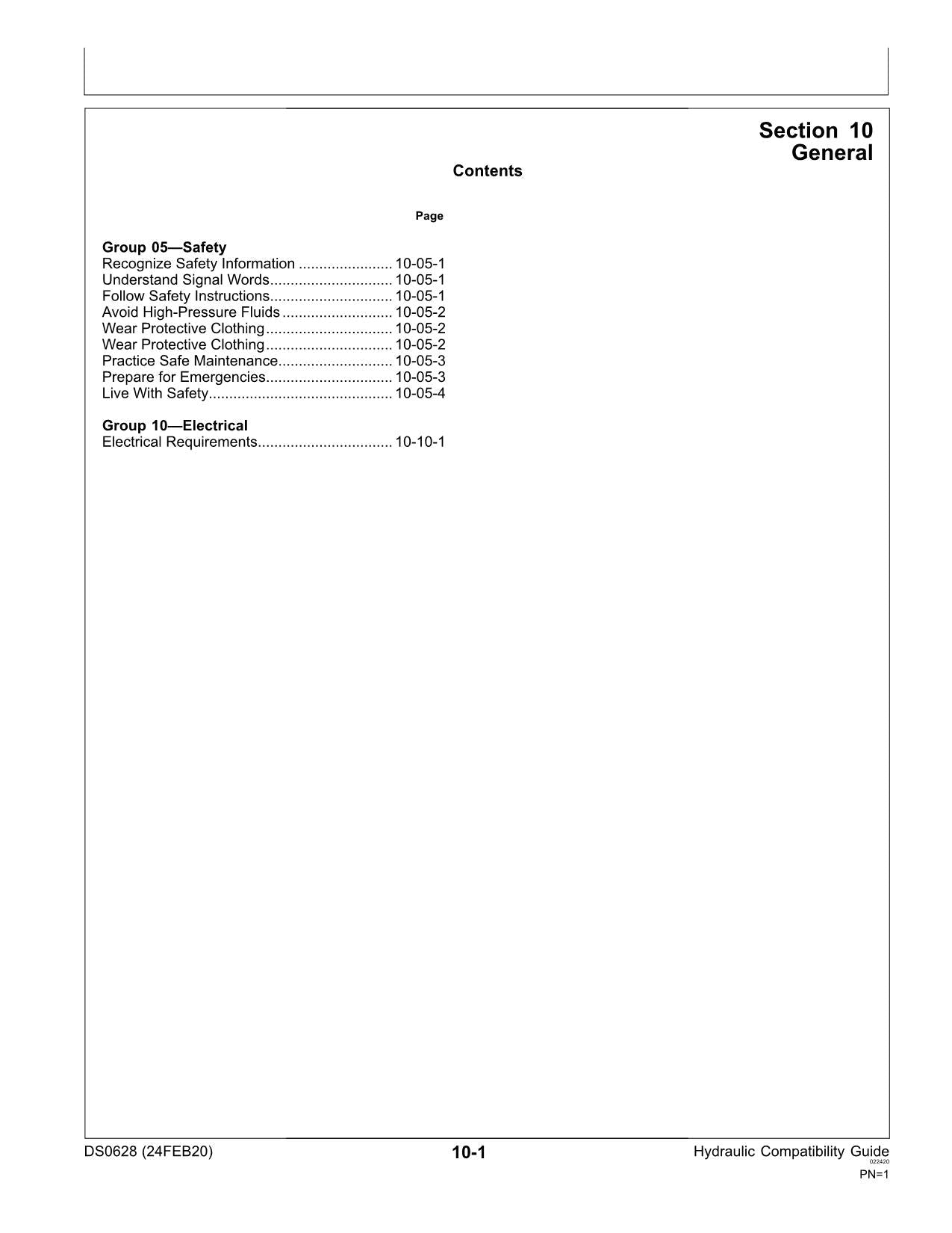 MANUAL DE SERVICIO Y REPARACIÓN DE LA SEMBRADORA DE COMPATIBILIDAD HIDRÁULICA JONH DEERE DS0628