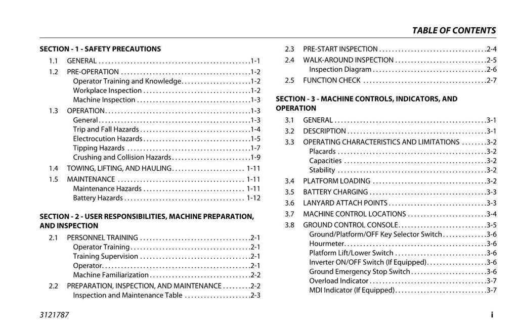 JLG 2632R 3246R Scissor Lift Maintenance Operation Operators Manual