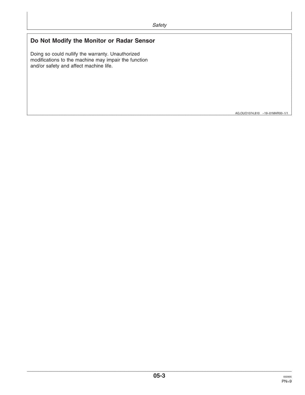 MANUAL DEL OPERADOR DE LA PLANTADORA COMPUTERTRAK MONITOR WORLDWIDE DE JOHN DEERE 720101-735100