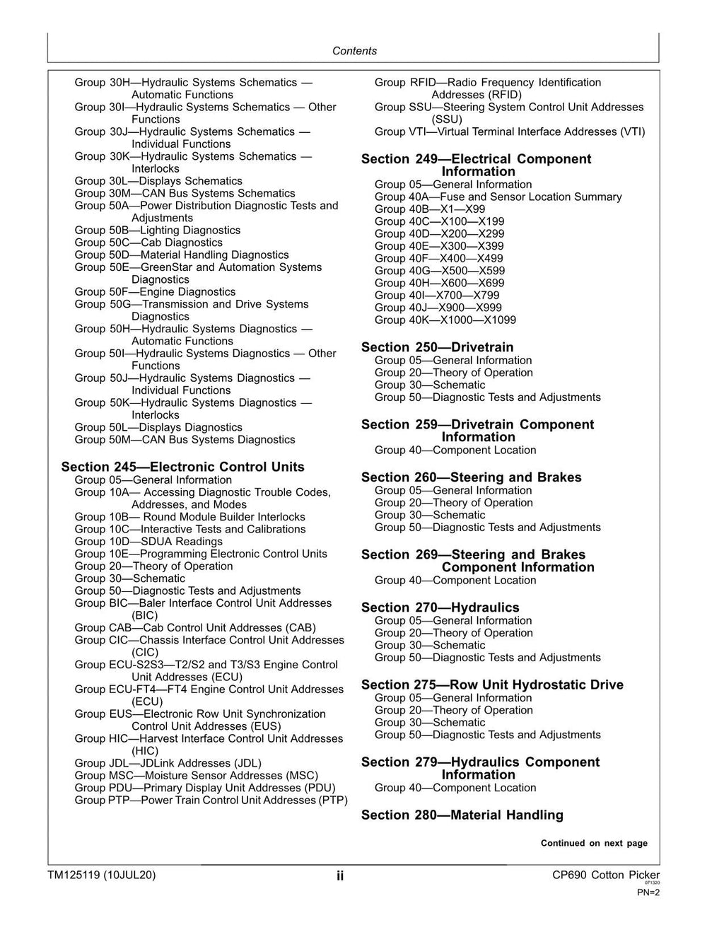 MANUAL TÉCNICO DE SERVICIO Y DIAGNÓSTICO DE LA RECOLECTORA DE ALGODÓN CP690 DE JONH DEERE TM125119