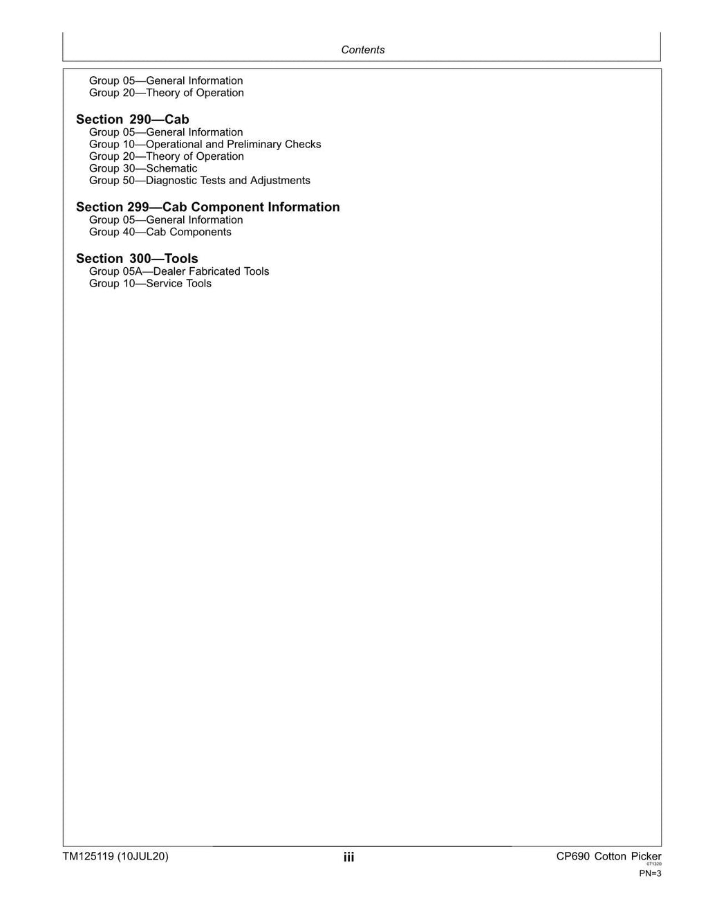MANUAL TÉCNICO DE SERVICIO Y DIAGNÓSTICO DE LA RECOLECTORA DE ALGODÓN CP690 DE JONH DEERE TM125119