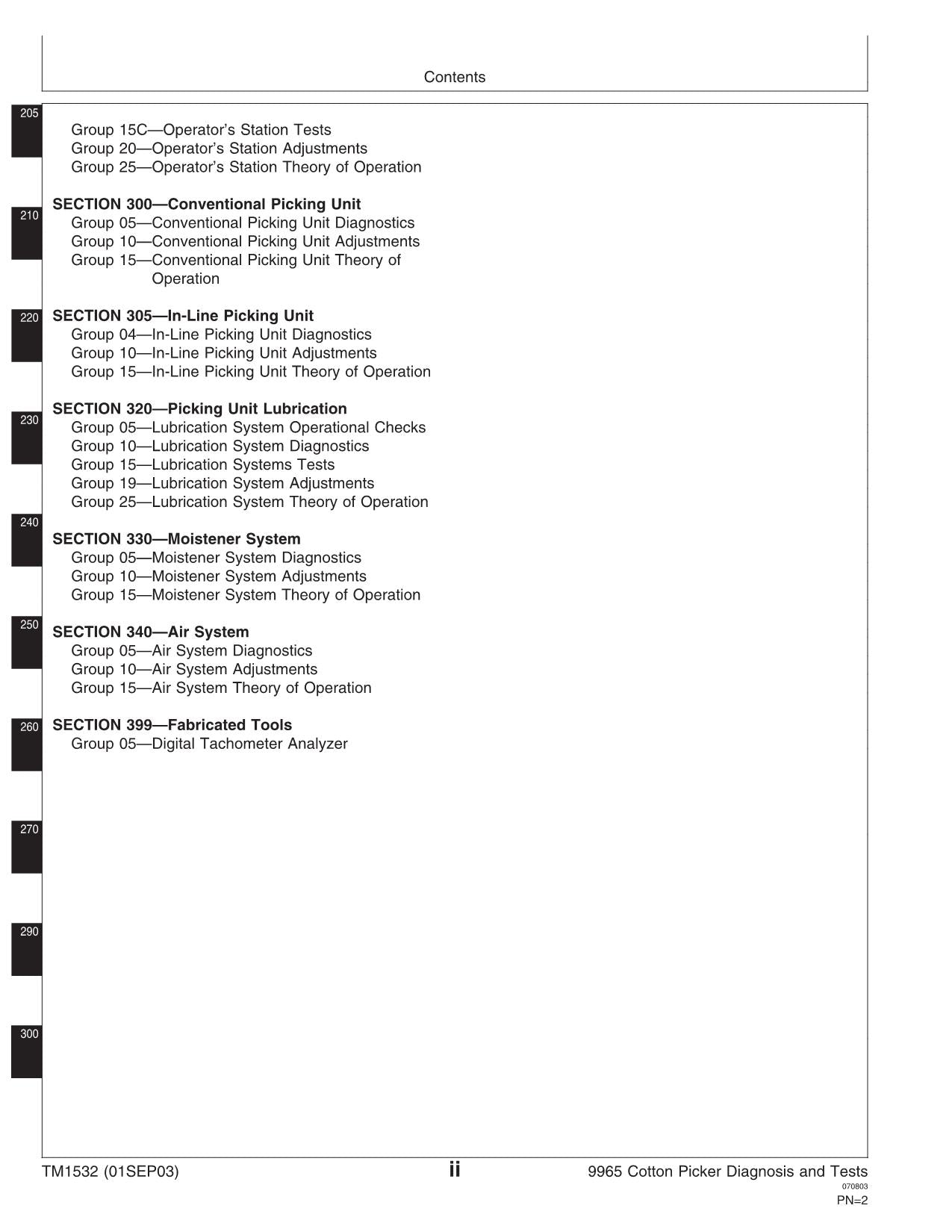 MANUAL TÉCNICO DE SERVICIO Y DIAGNÓSTICO DE LA RECOLECTORA DE ALGODÓN JONH DEERE 9965 TM1532