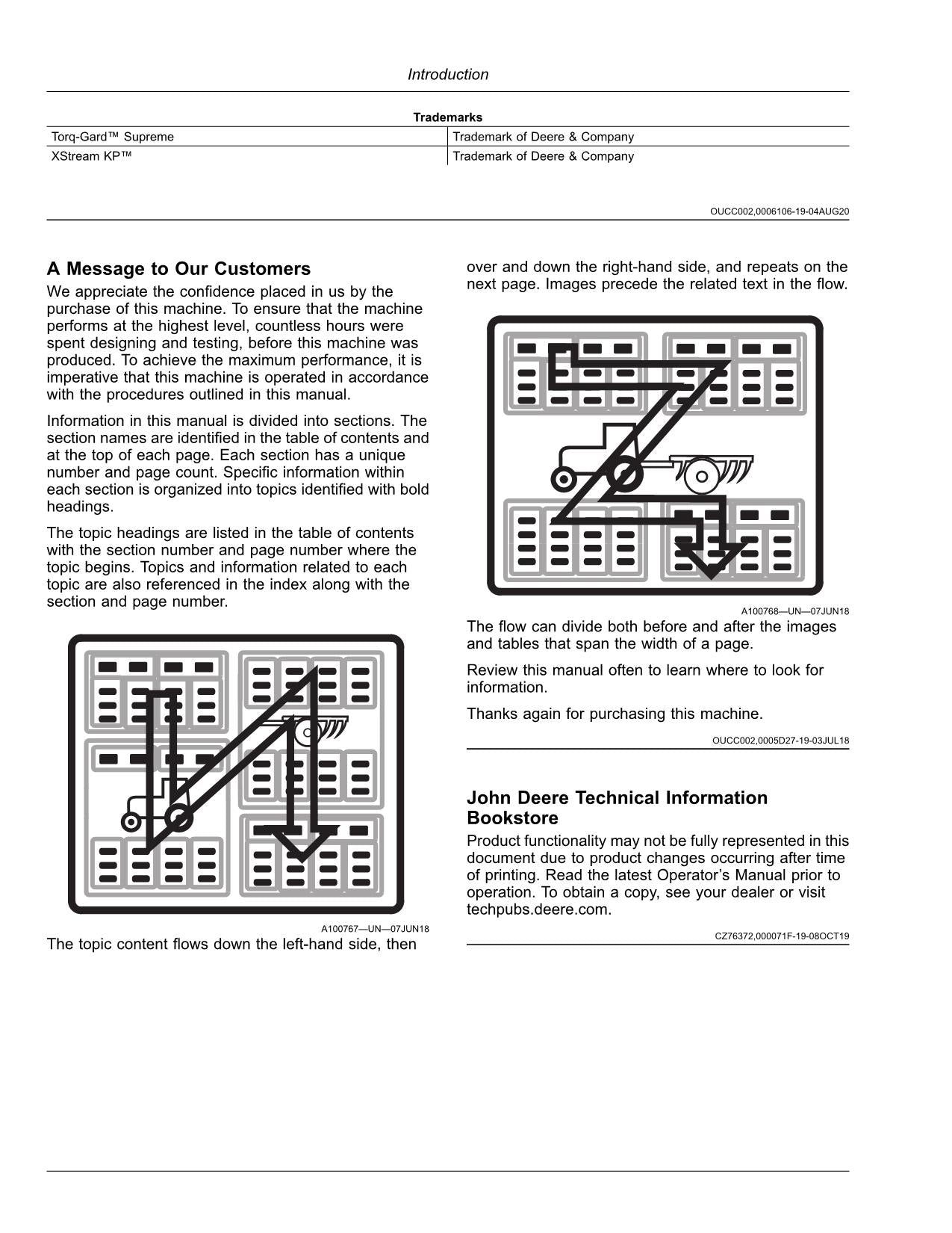 MANUAL DEL OPERADOR DE LA COSECHADORA JOHN DEERE 9500 9600 9700 N.° 2