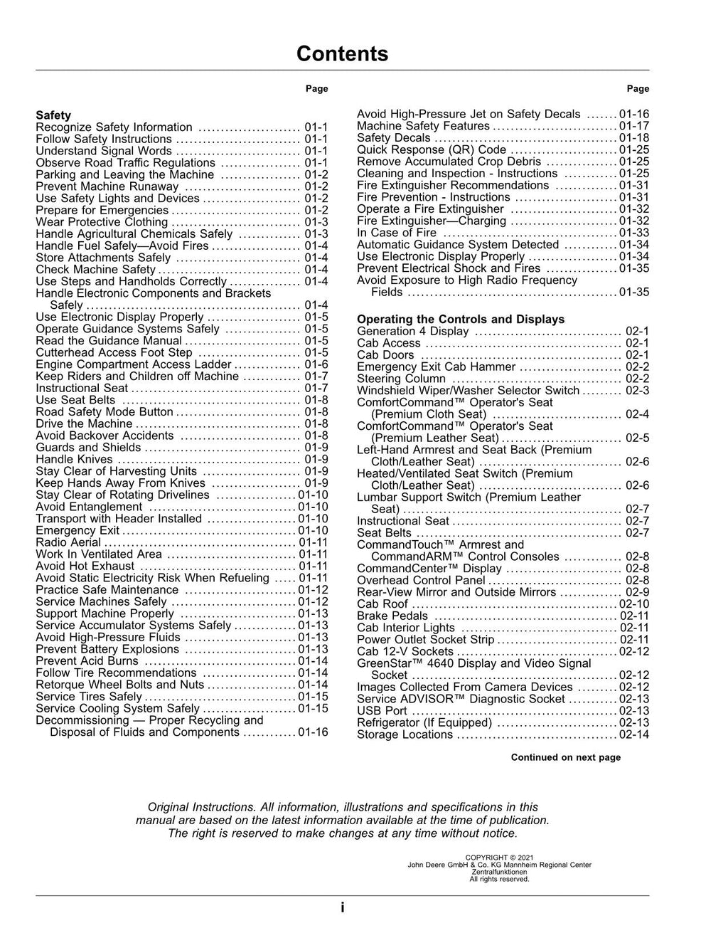 MANUAL DEL OPERADOR DE LA COSECHADORA JOHN DEERE 9500 9600 9700 N.° 2