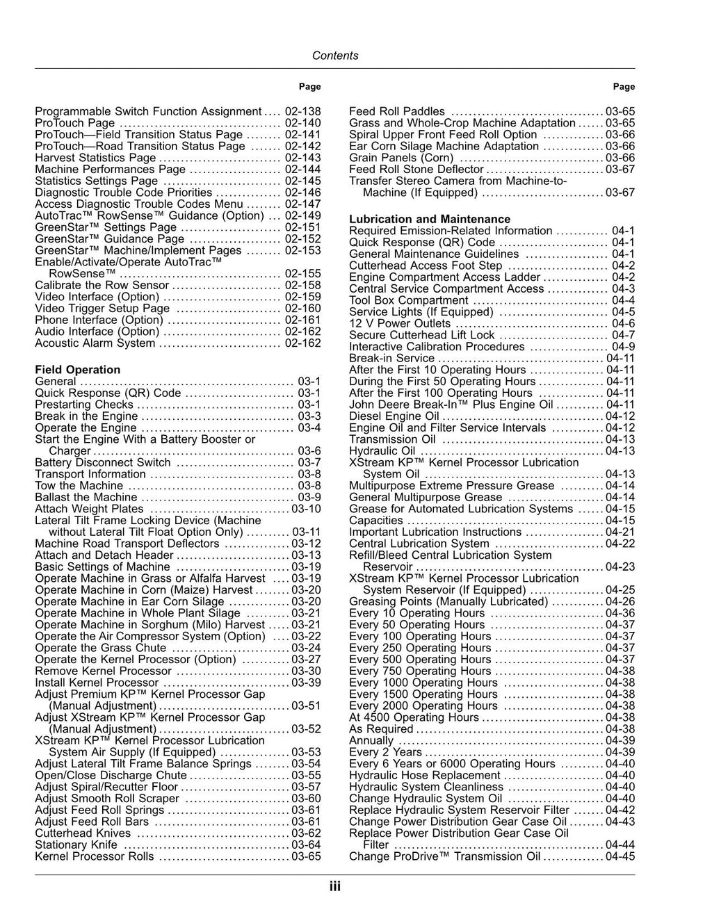 JOHN DEERE 9500 9600 9700 MANUAL DEL OPERADOR DE LA COSECHADORA N.° 3