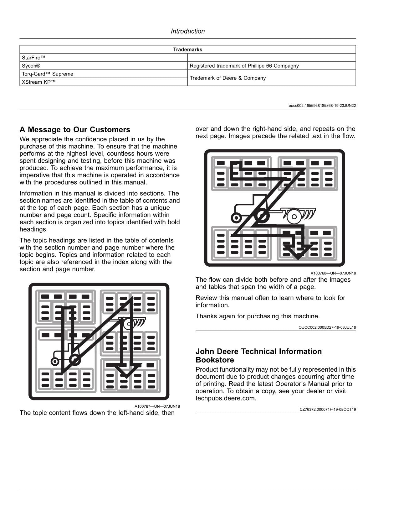 JOHN DEERE 9500 9600 9700 MANUAL DEL OPERADOR DE LA COSECHADORA N.° 3