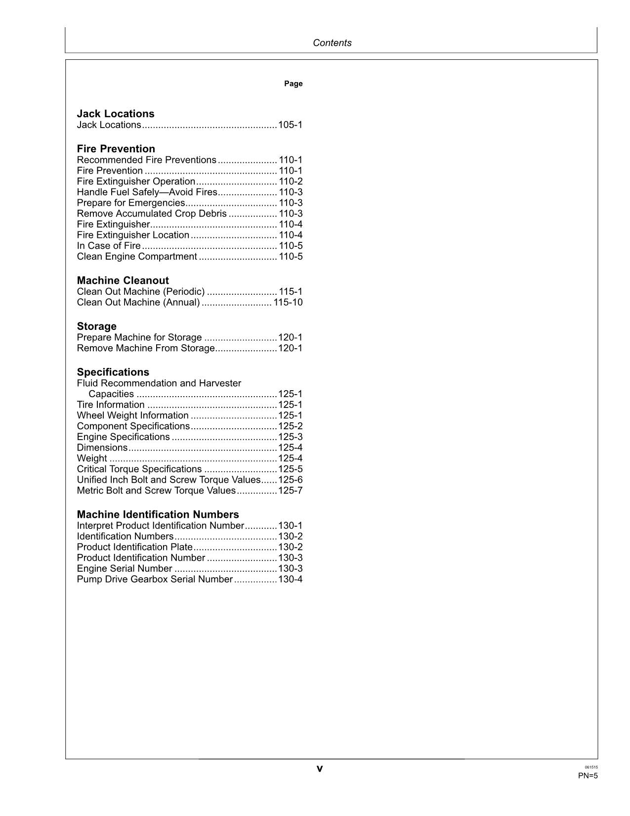 MANUAL DEL OPERADOR DE LA COSECHADORA JOHN DEERE CH330 N.° 1