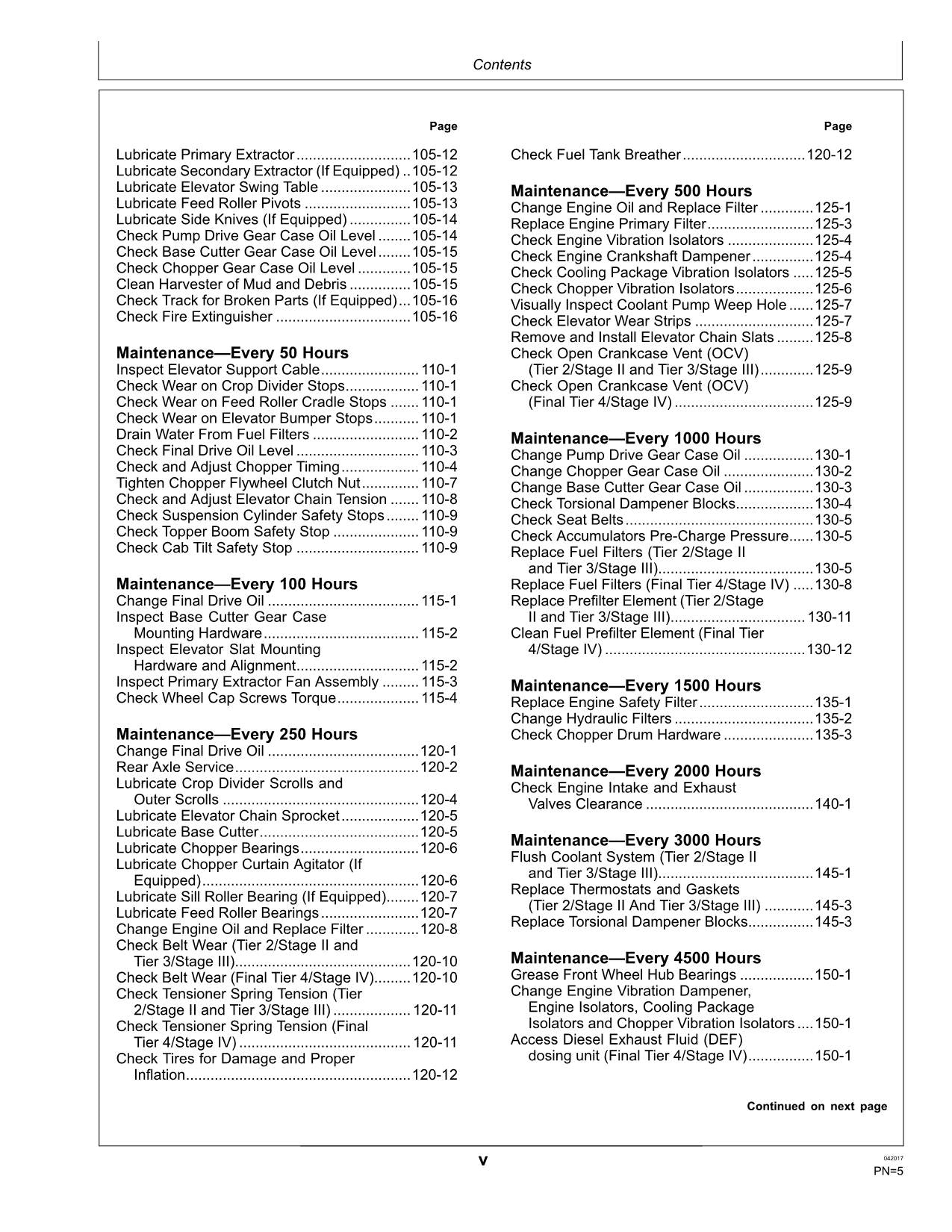 JOHN DEERE CH570 CH670 MANUAL DEL OPERADOR DE LA COSECHADORA N.° 4