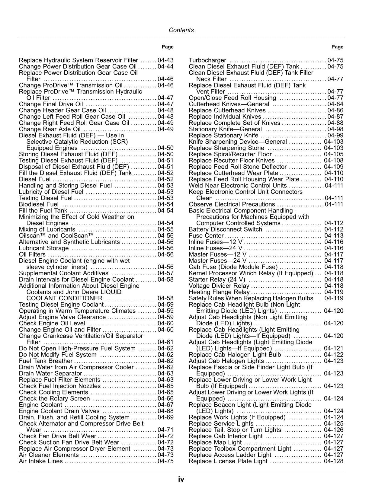 MANUAL DEL OPERADOR DE LA COSECHADORA JOHN DEERE 9700 9800 9900 N.° 8