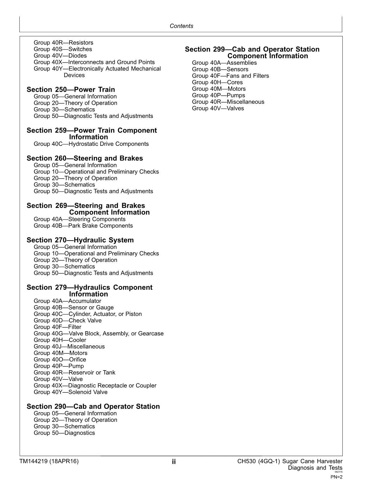 MANUAL TÉCNICO DE SERVICIO DE DIAGNÓSTICO DE LA COSECHADORA JOHN DEERE CH530 TM144219