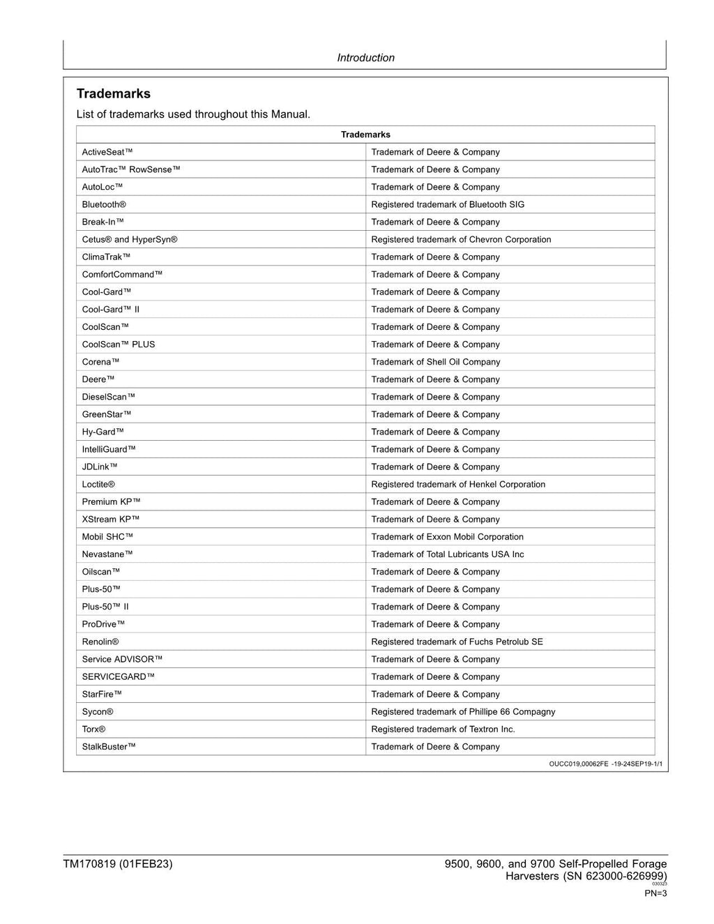 JOHN DEERE 9500 9600 9700 HARVESTER REPAIR SERVICE TECHNICAL MANUAL TM170819
