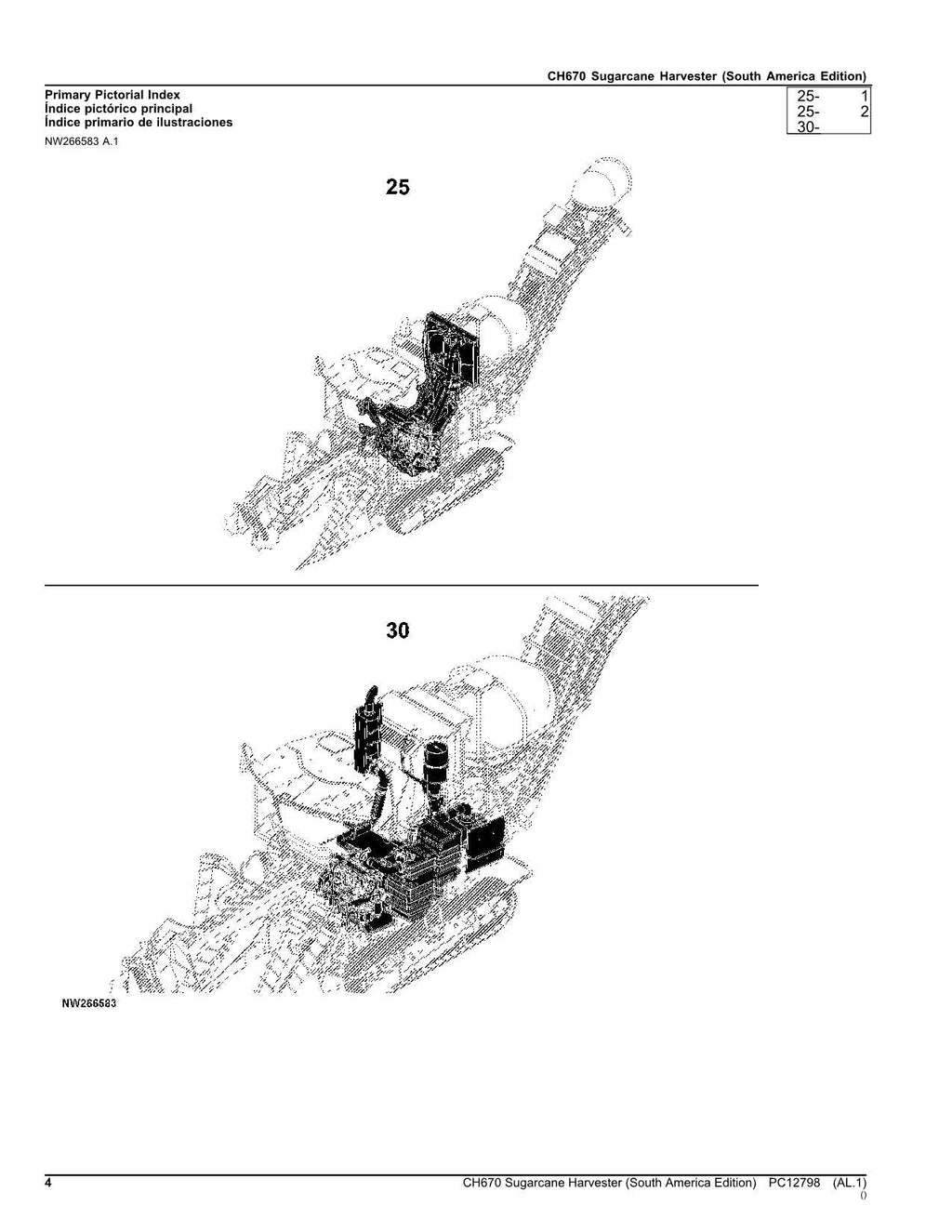 MANUAL DEL CATÁLOGO DE PIEZAS DE LA COSECHADORA JOHN DEERE CH670 EDICIÓN SUDAMERICANA
