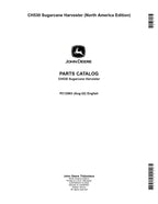 MANUAL DEL CATÁLOGO DE PIEZAS DE LA COSECHADORA JOHN DEERE CH530 EDICIÓN NORTEAMERICANA