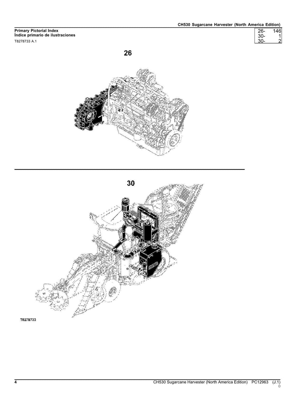 MANUAL DEL CATÁLOGO DE PIEZAS DE LA COSECHADORA JOHN DEERE CH530 EDICIÓN NORTEAMERICANA