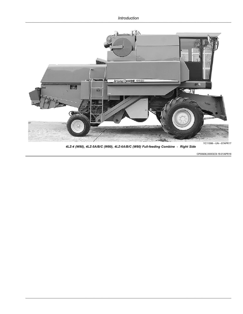 MANUAL DEL OPERADOR DE LA COSECHADORA JOHN DEERE W80 SER 010000- ASIA