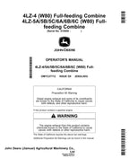 MANUAL DEL OPERADOR DE LA COSECHADORA JOHN DEERE W80 SER 010000- ASIA