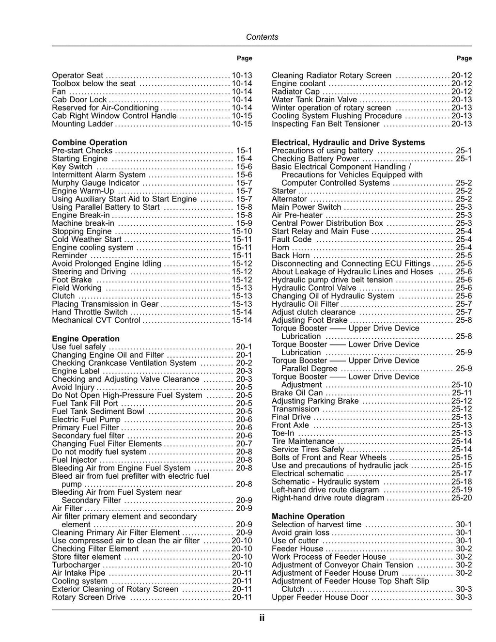 MANUAL DEL OPERADOR DE LA COSECHADORA JOHN DEERE W80 SER 010000- ASIA