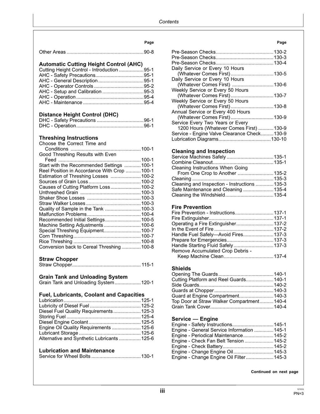 MANUAL DEL OPERADOR DE LA COSECHADORA JOHN DEERE W330 N.° 1