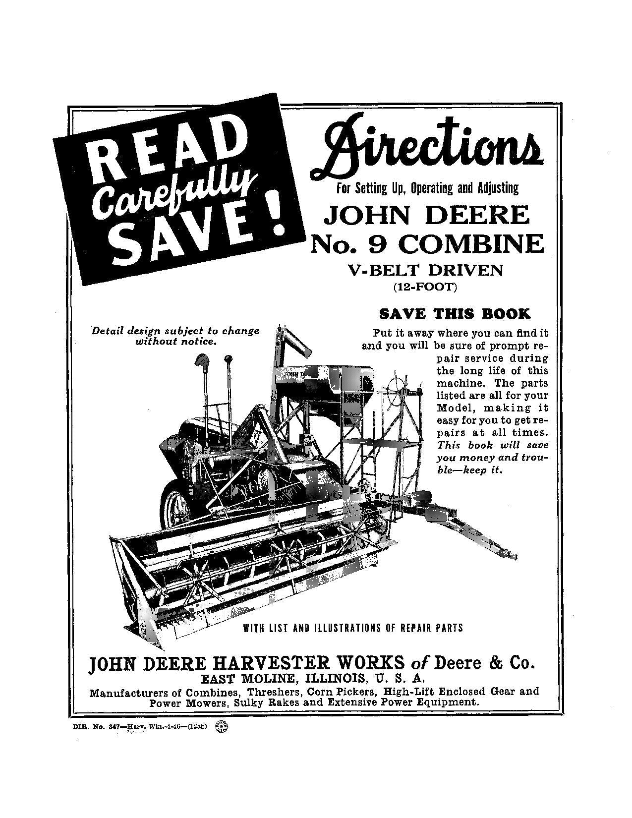 MANUAL DEL OPERADOR DE LA COSECHADORA JOHN DEERE 9