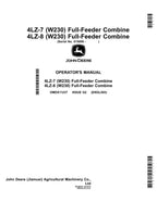 MANUAL DEL OPERADOR DE LA COSECHADORA JOHN DEERE W230 4LZ-7 4LZ-8
