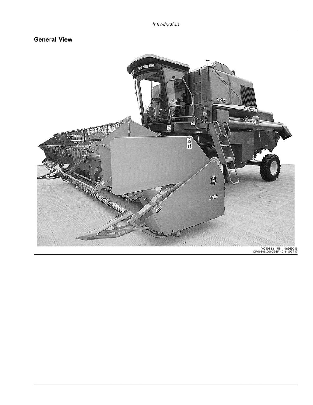 MANUAL DEL OPERADOR DE LA COSECHADORA JOHN DEERE W230 4LZ-7 4LZ-8