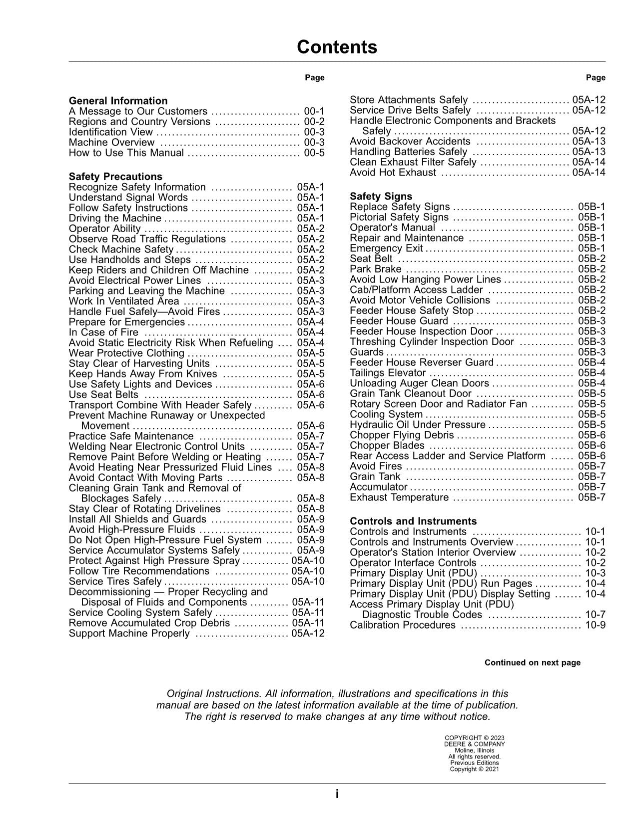 MANUAL DEL OPERADOR DE LA COSECHADORA JOHN DEERE W430