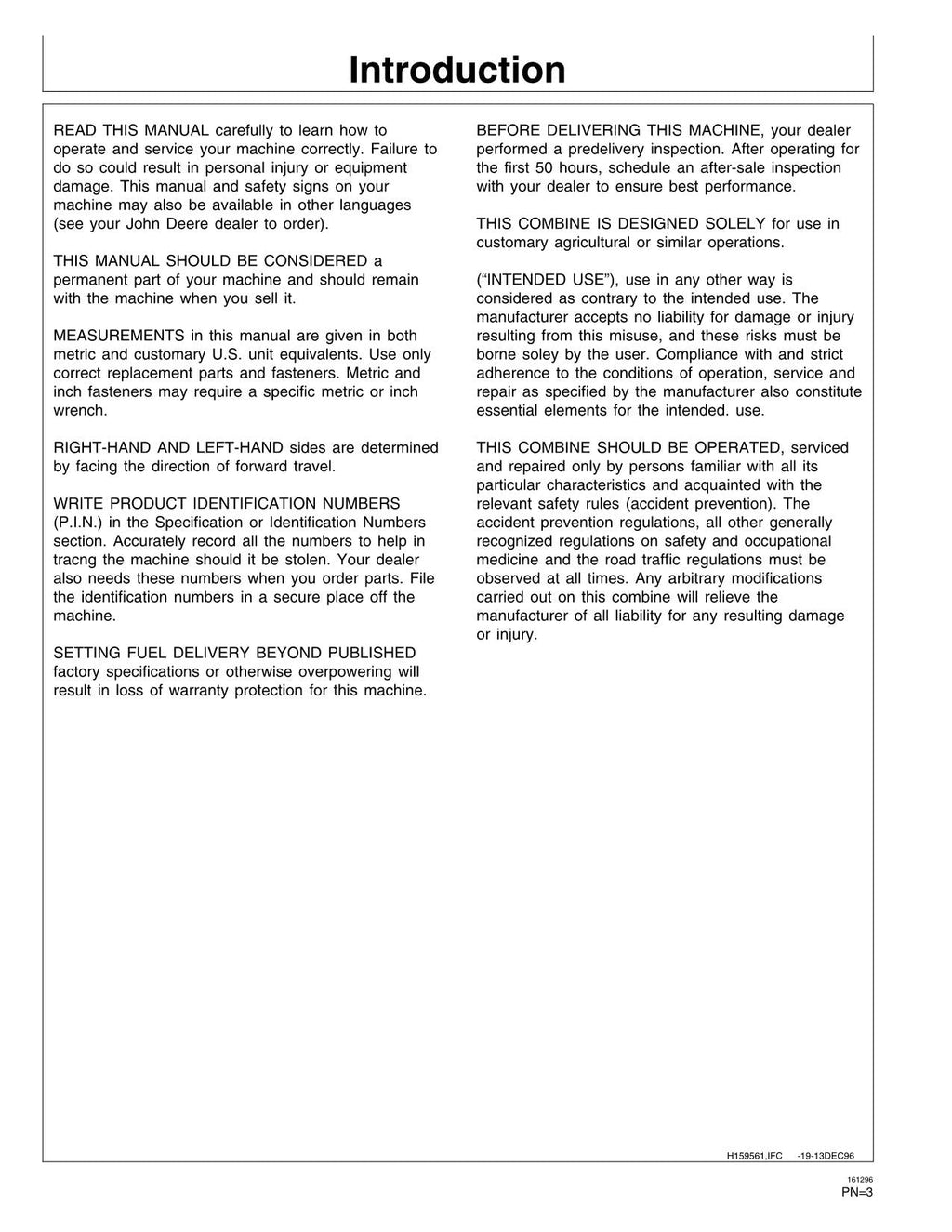 MANUAL DEL OPERADOR DE LA COSECHADORA JOHN DEERE CTS CTS II