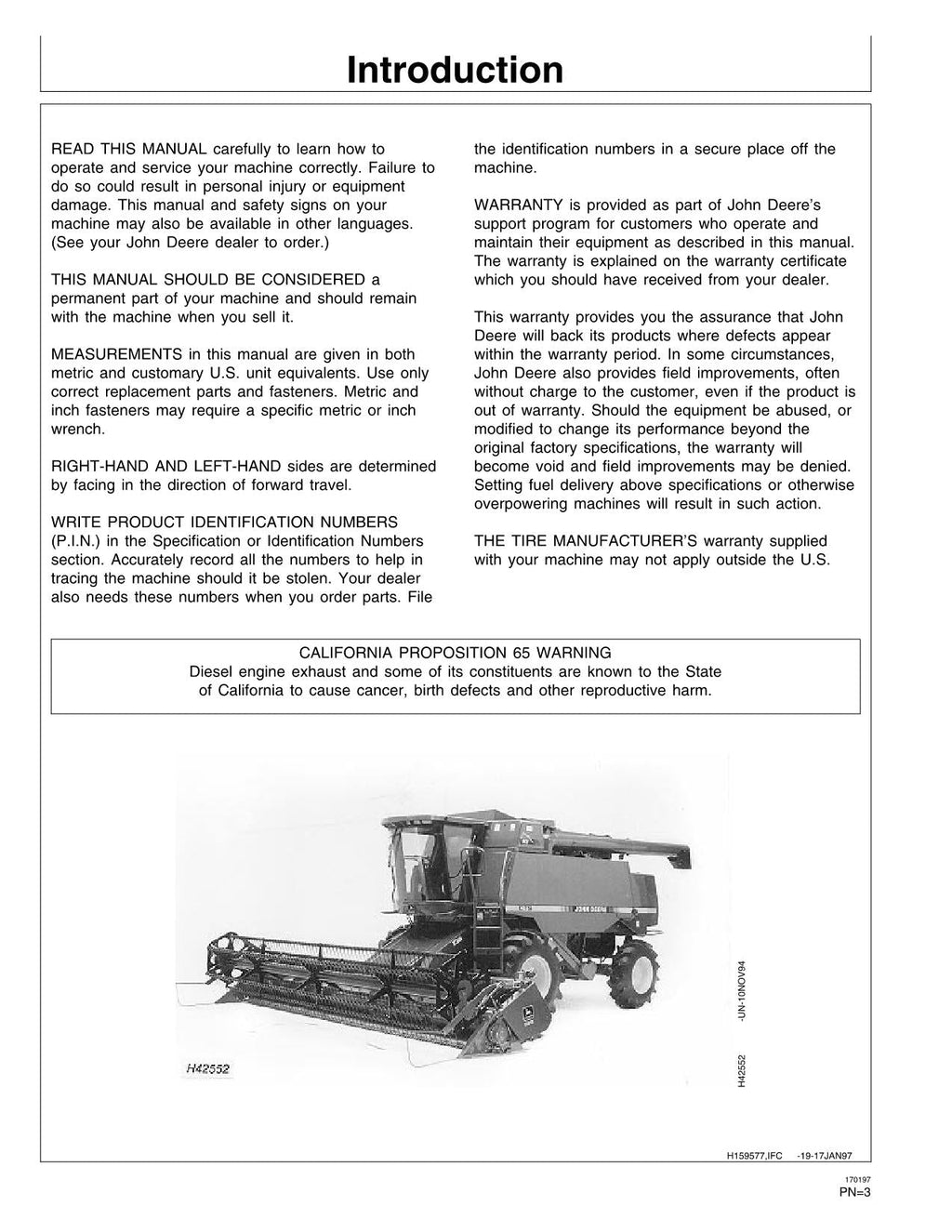 MANUAL DEL OPERADOR DE LA COSECHADORA JOHN DEERE CTS N.° 2