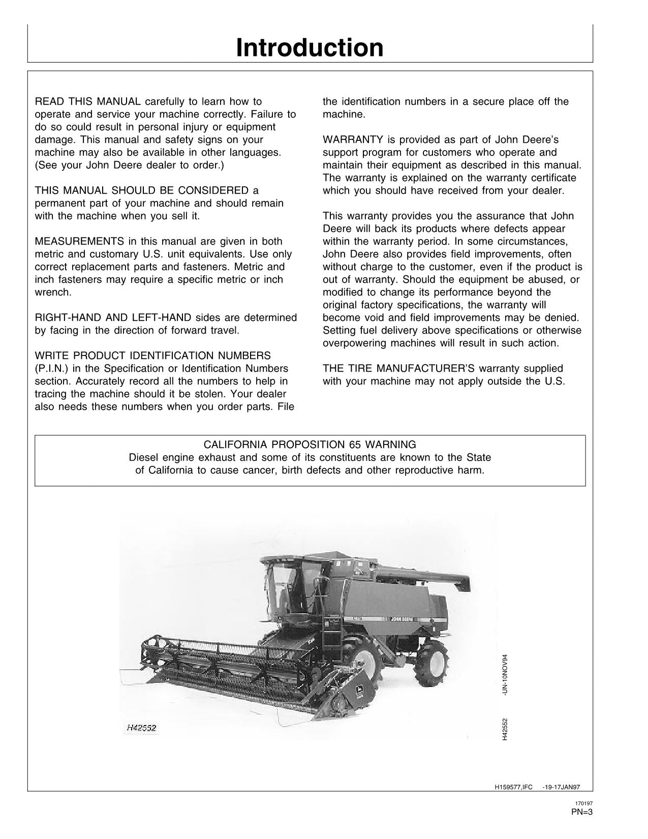 MANUAL DEL OPERADOR DE LA COSECHADORA JOHN DEERE CTS N.° 2