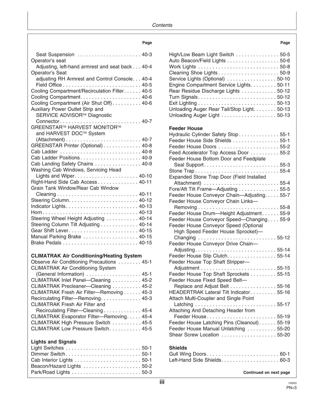 MANUAL DEL OPERADOR DE LA COSECHADORA JOHN DEERE 9880 STS N.° 3