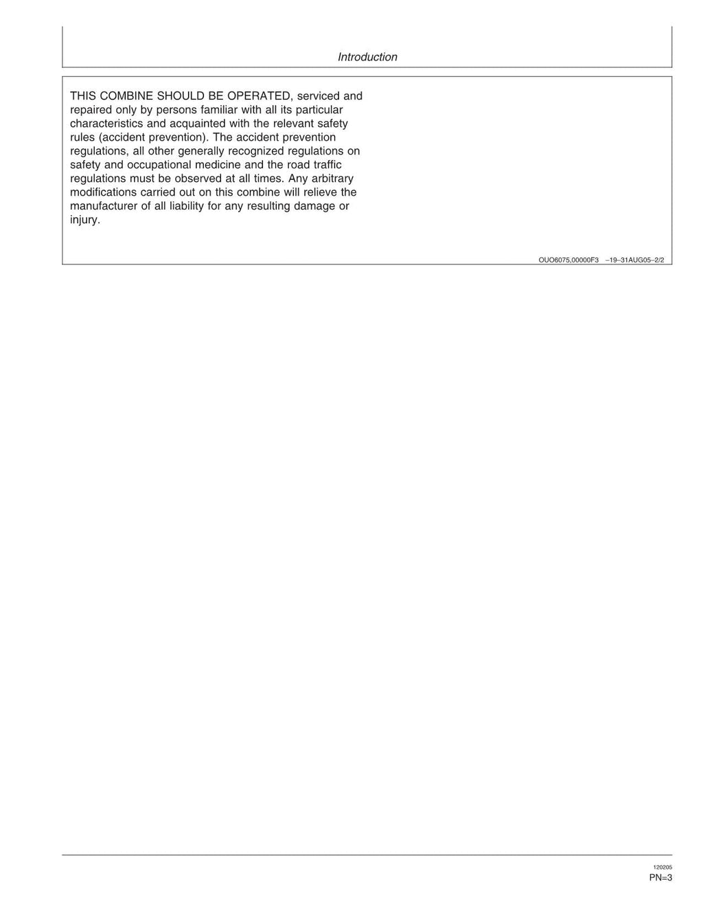 MANUAL DEL OPERADOR DE LA COSECHADORA JOHN DEERE 9880i STS N.° 1