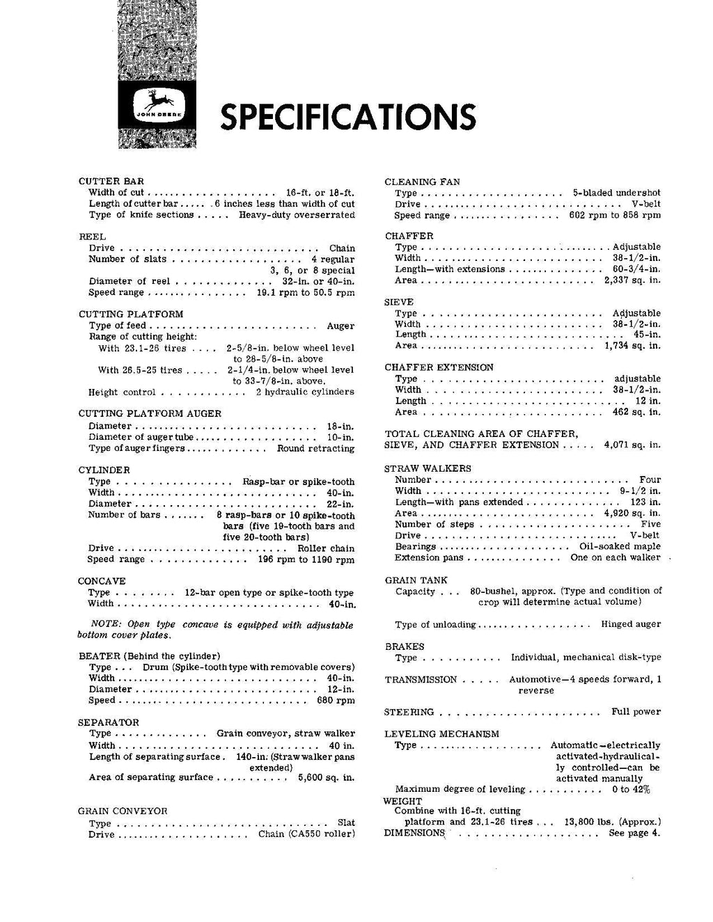MANUAL DEL OPERADOR DE LA COSECHADORA JOHN DEERE 95H N.° 1