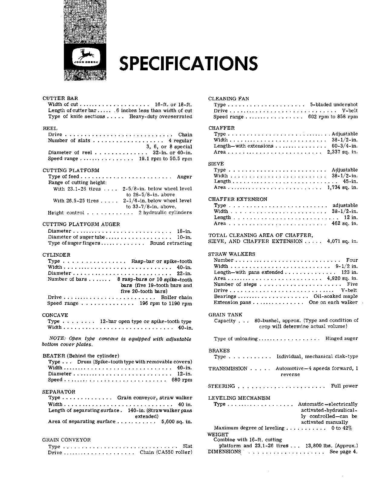 MANUAL DEL OPERADOR DE LA COSECHADORA JOHN DEERE 95H N.° 1
