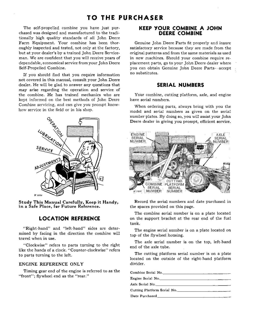 MANUAL DEL OPERADOR DE LA COSECHADORA JOHN DEERE 95 N.° 2