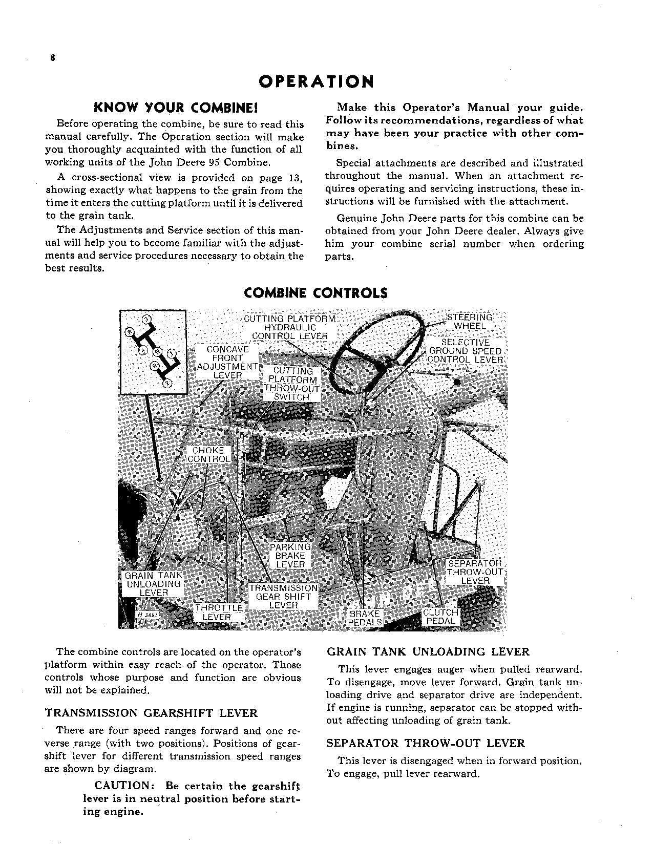 MANUAL DEL OPERADOR DE LA COSECHADORA JOHN DEERE 95 N.° 2