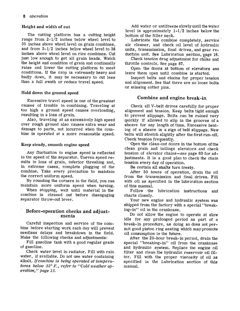 MANUAL DEL OPERADOR DE LA COSECHADORA JOHN DEERE 95H N.° 6