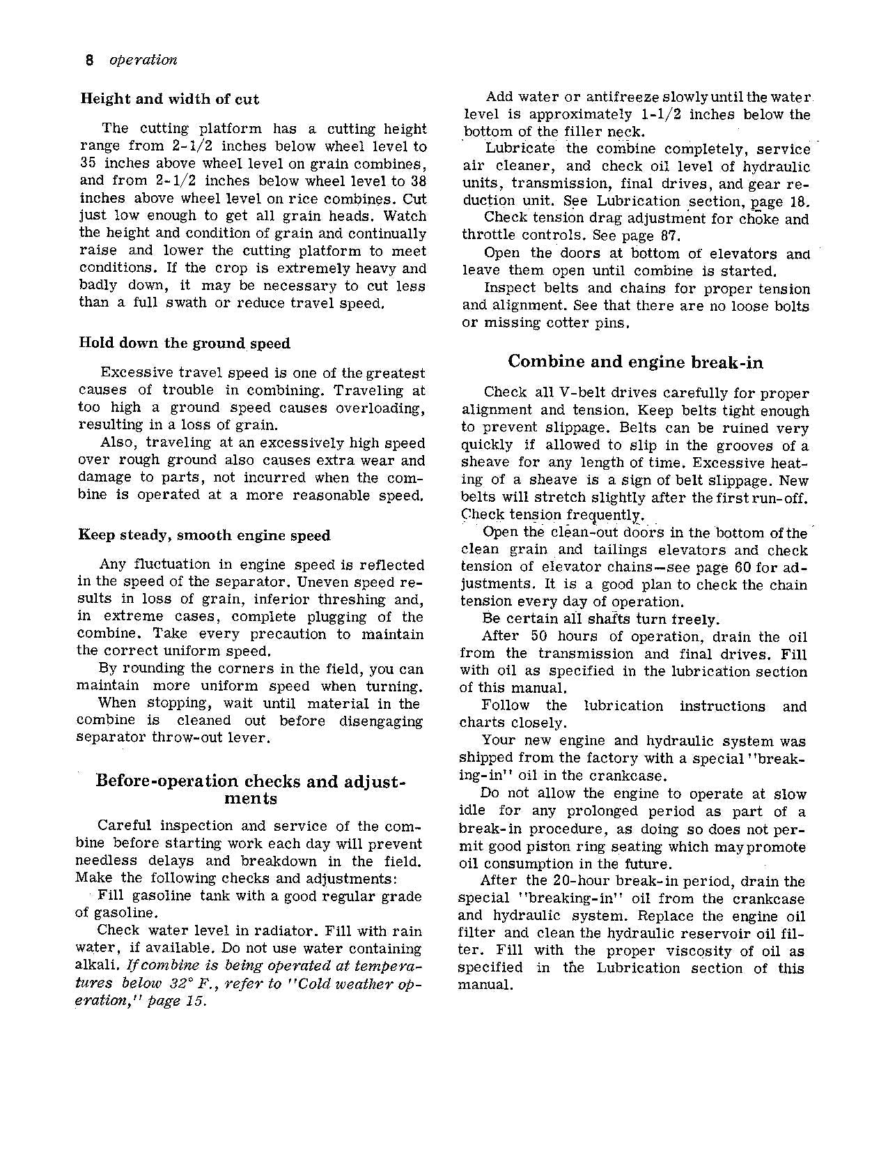 MANUAL DEL OPERADOR DE LA COSECHADORA JOHN DEERE 95H N.° 6