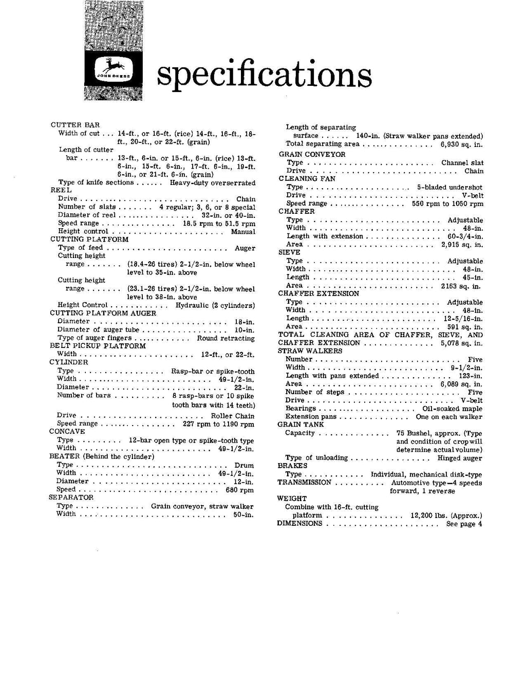 MANUAL DEL OPERADOR DE LA COSECHADORA JOHN DEERE 95H N.° 6
