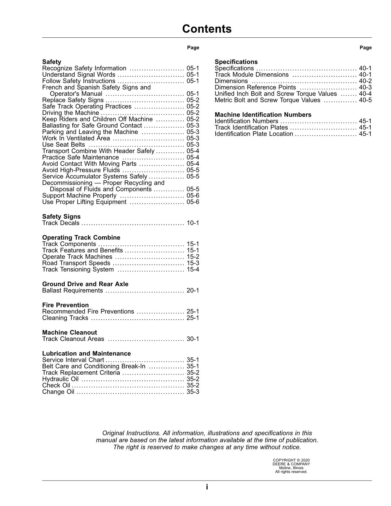 MANUAL DEL OPERADOR DE LA COSECHADORA JOHN DEERE X9 1000 1100 Norteamérica