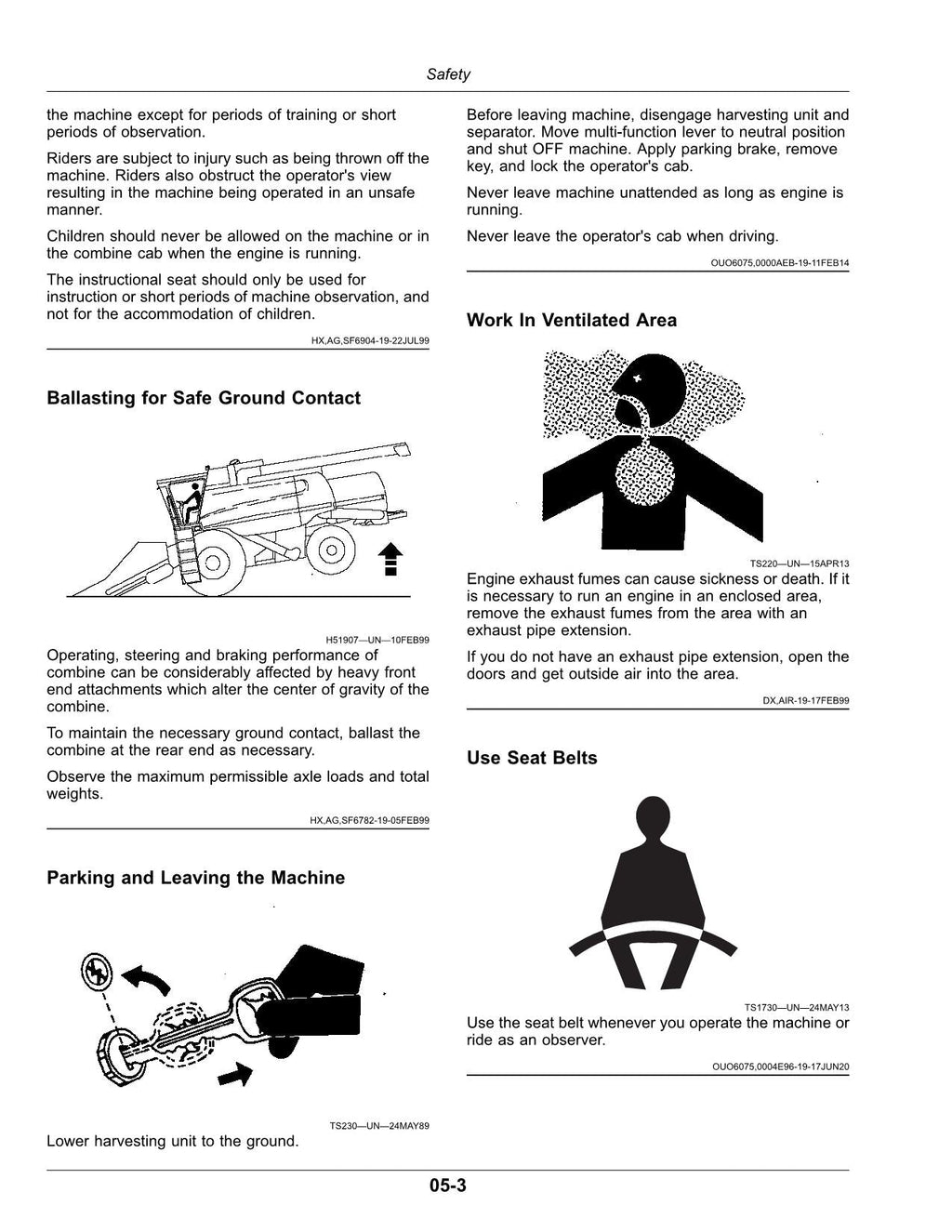 MANUAL DEL OPERADOR DE LA COSECHADORA JOHN DEERE X9 1000 1100 815001-820000