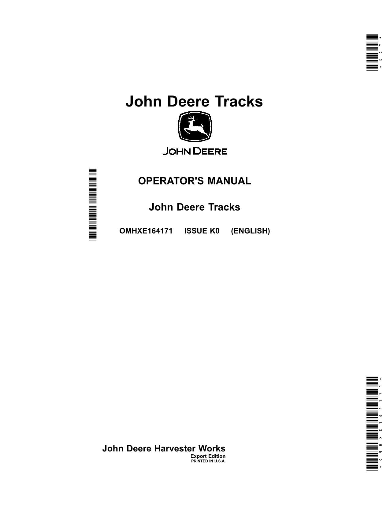 MANUAL DEL OPERADOR DE LA COSECHADORA JOHN DEERE X9 1000 1100 815001-820000