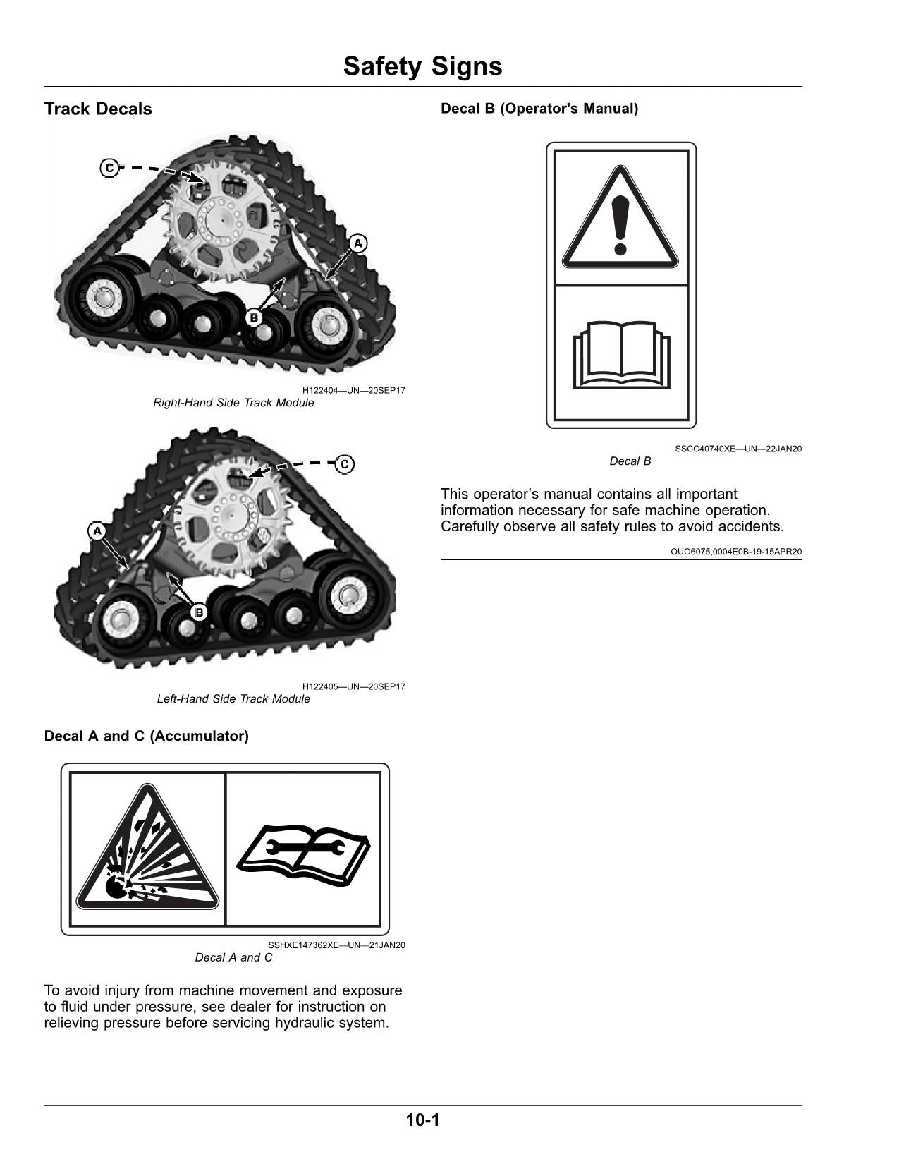 MANUAL DEL OPERADOR DE LA COSECHADORA JOHN DEERE X9 1000 1100 815001-820000