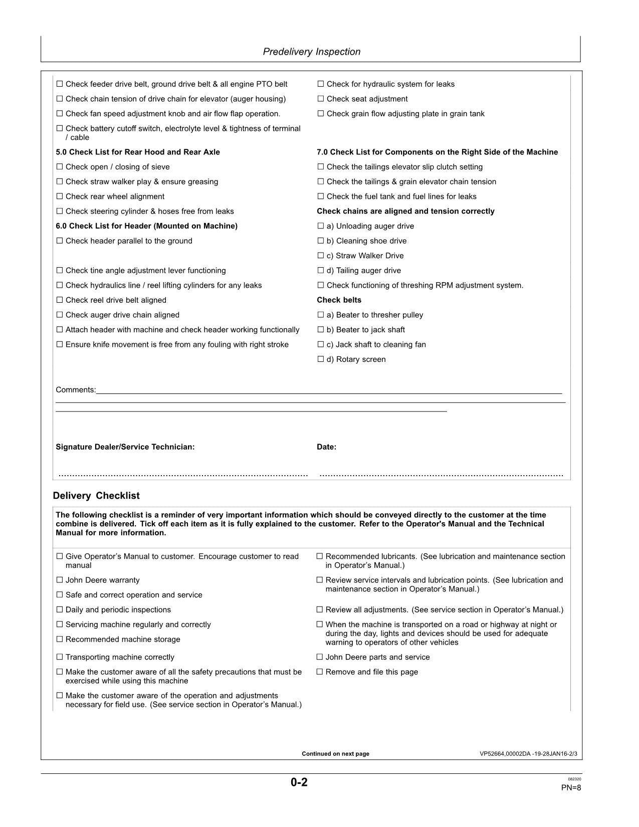 MANUAL DEL OPERADOR DE LA COSECHADORA JOHN DEERE W50 V2