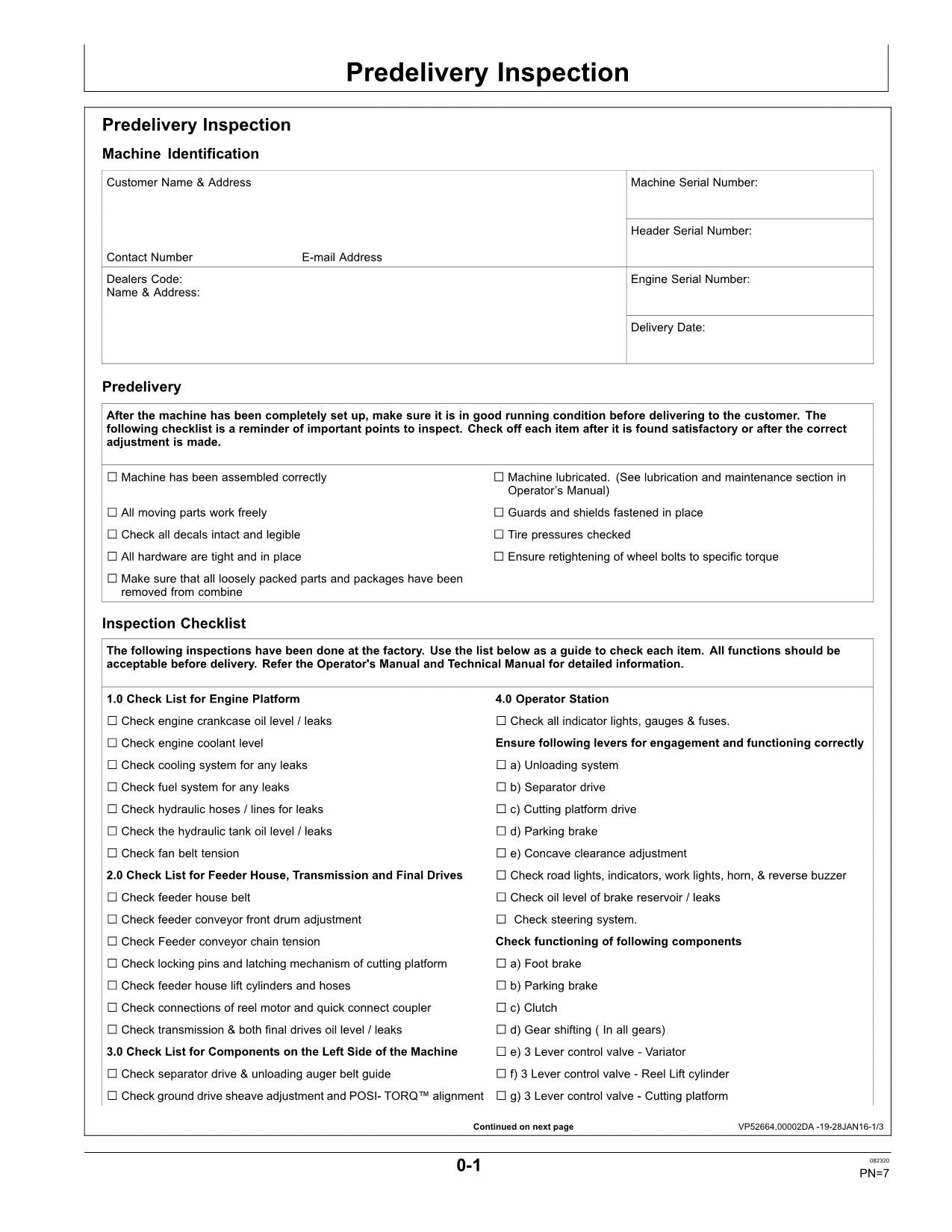 MANUAL DEL OPERADOR DE LA COSECHADORA JOHN DEERE W50 V2
