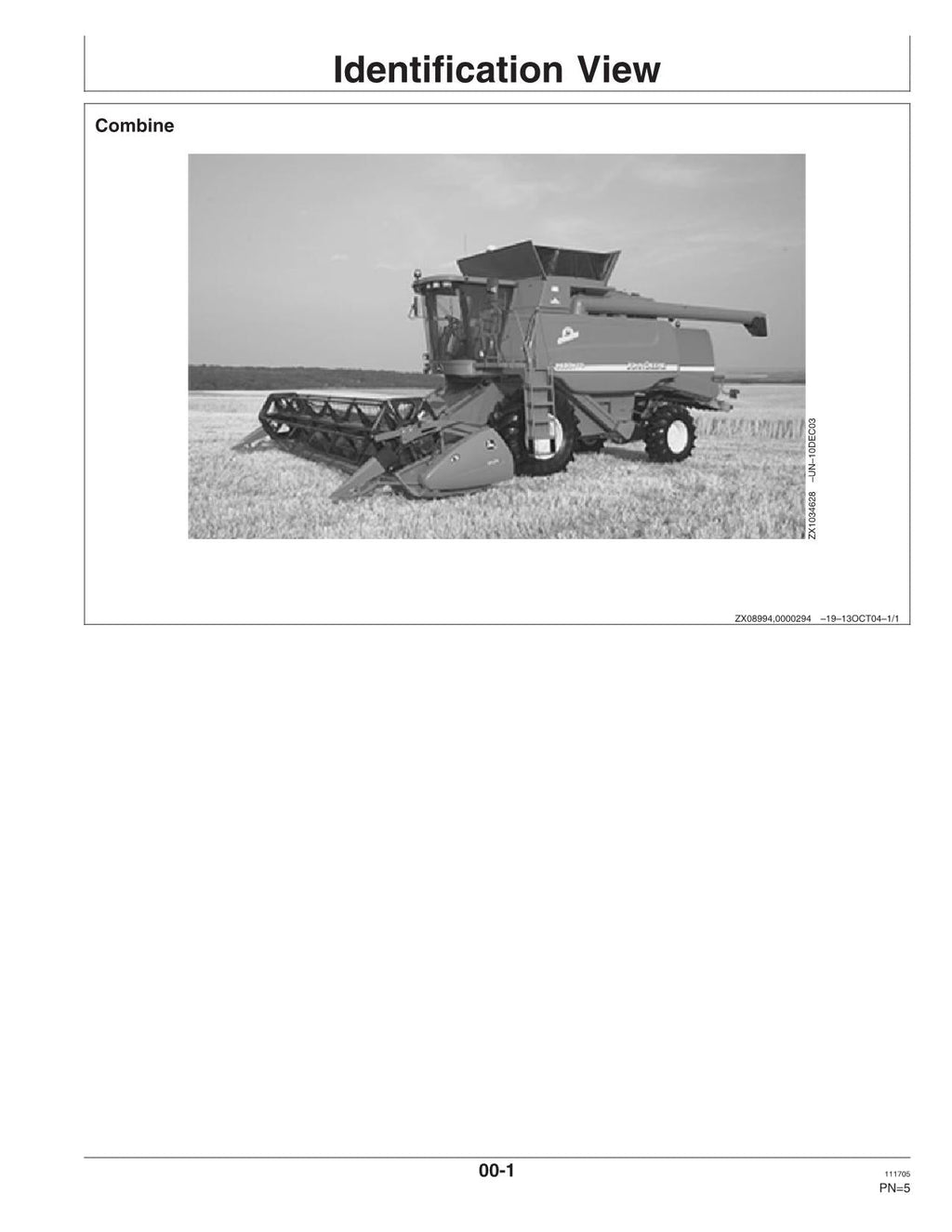 MANUAL DEL OPERADOR DE LA COSECHADORA JOHN DEERE 9660 WTS N.° 1