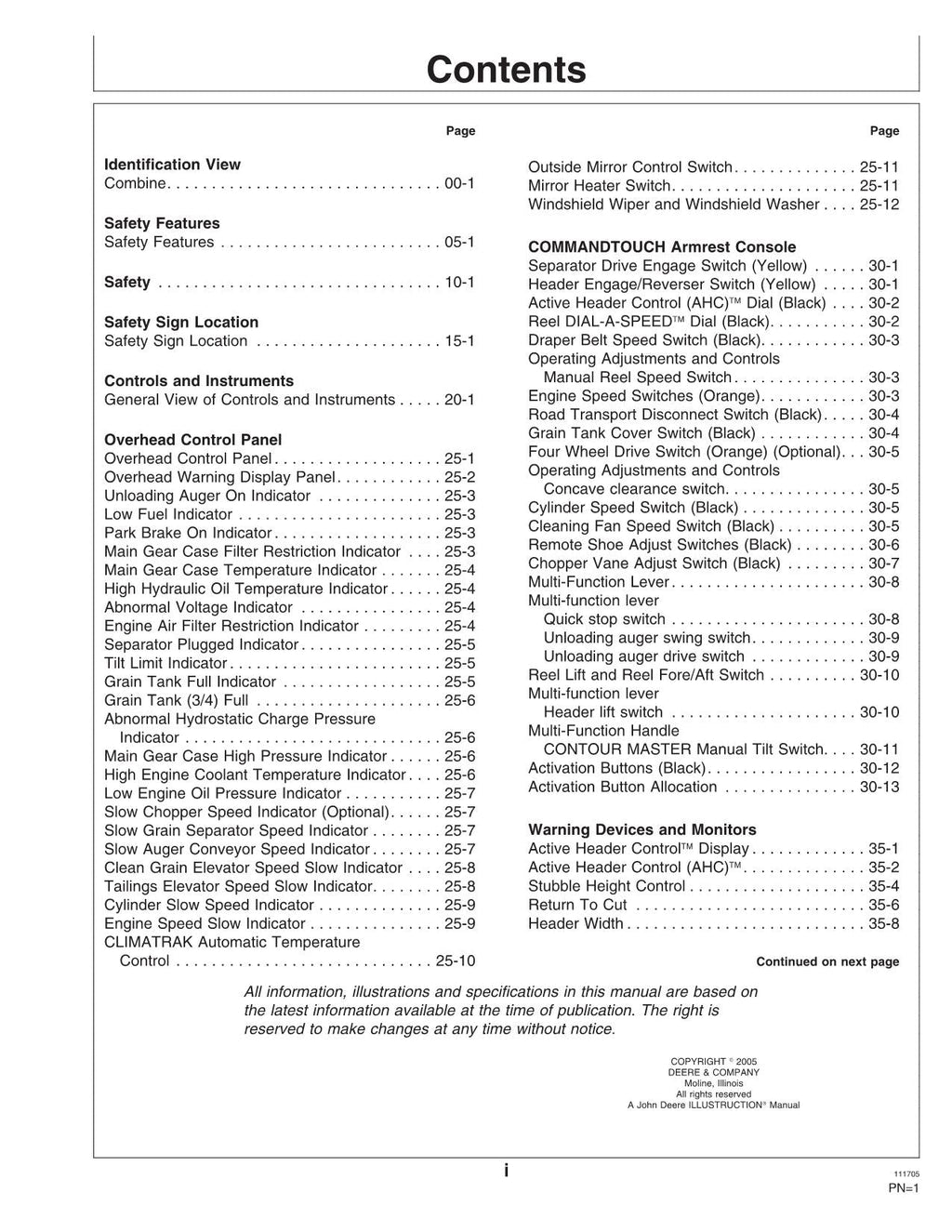 MANUAL DEL OPERADOR DE LA COSECHADORA JOHN DEERE 9660 WTS N.° 1