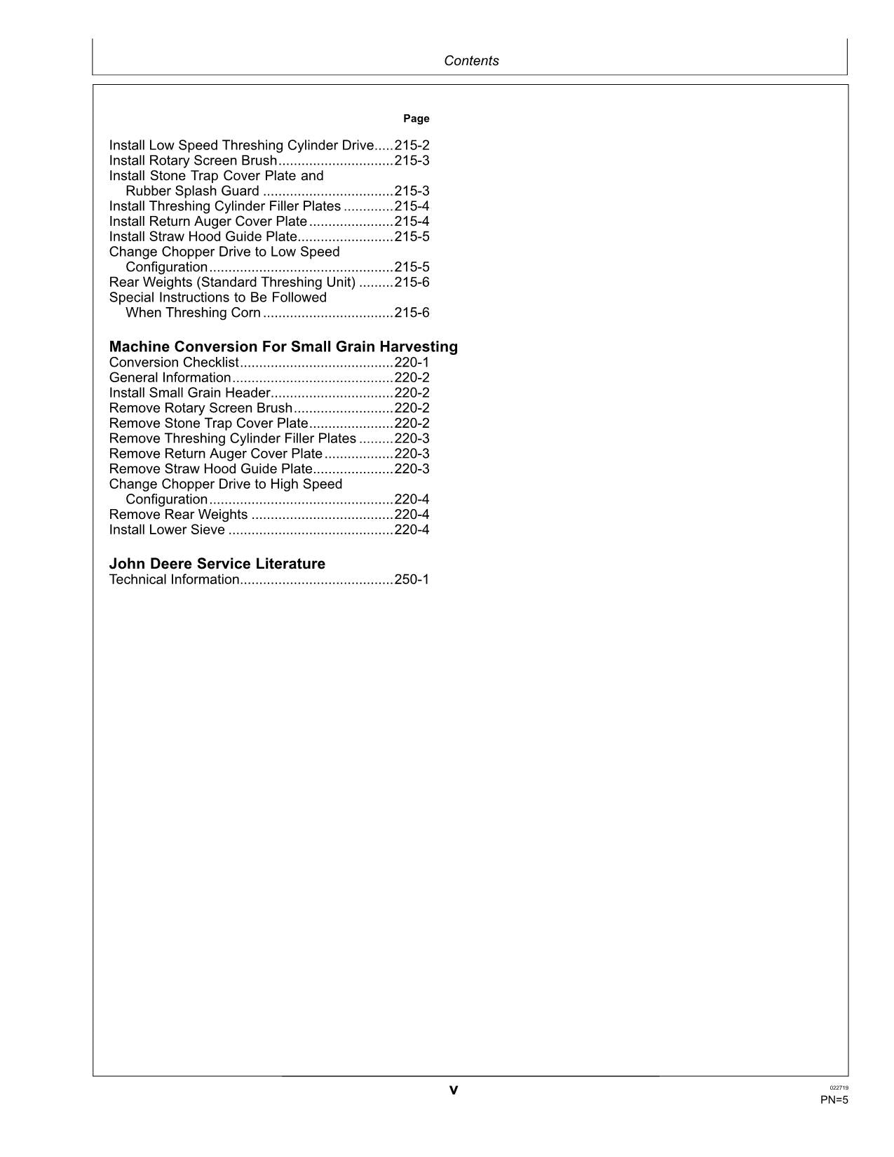 MANUAL DEL OPERADOR DE LA COSECHADORA JOHN DEERE W440 N.° 2