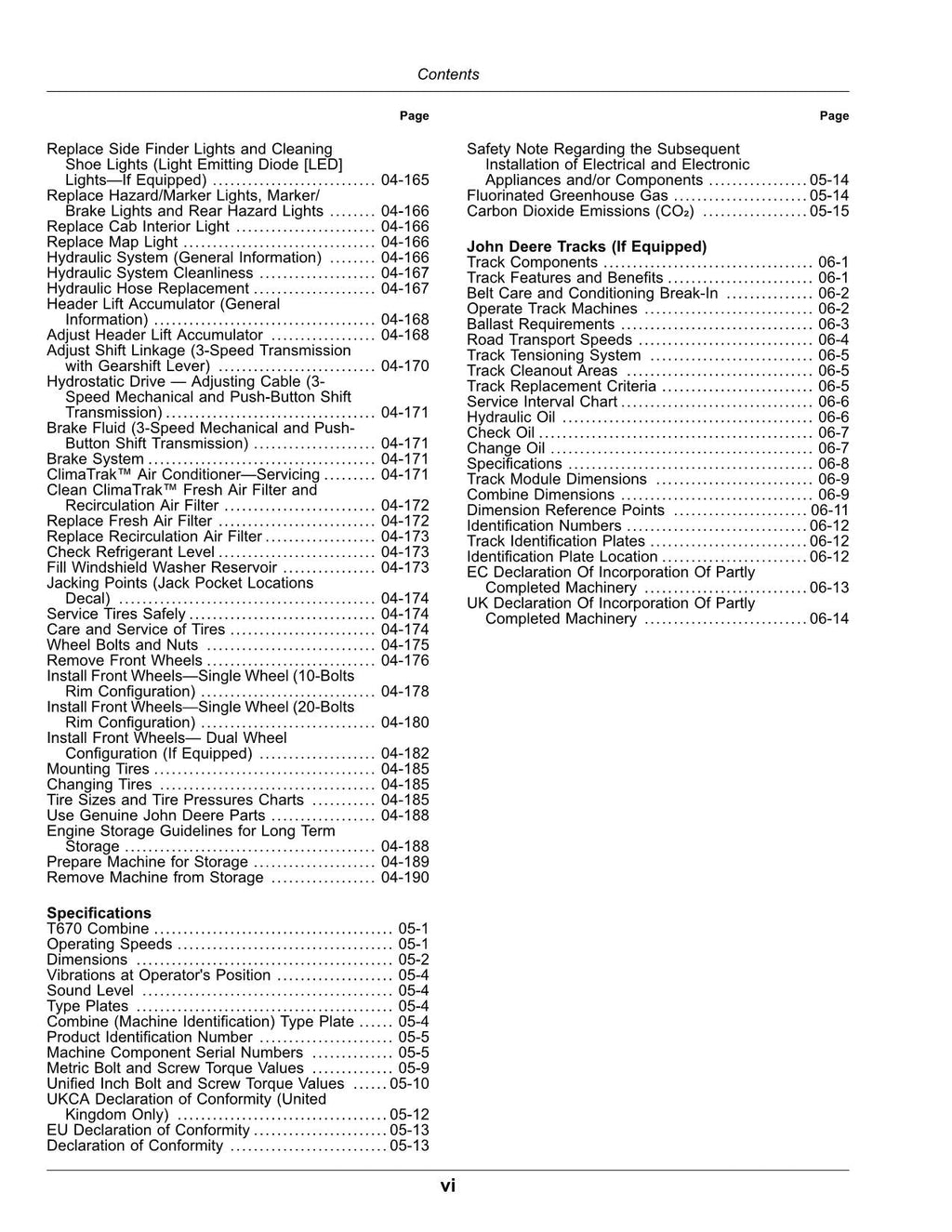 MANUAL DEL OPERADOR DE LA COSECHADORA JOHN DEERE T670 HILLMASTER
