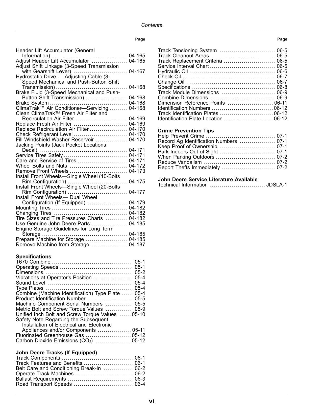 MANUAL DEL OPERADOR DE LA COSECHADORA JOHN DEERE T670 Norteamérica
