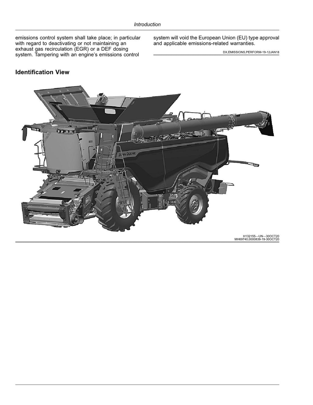 MANUAL DEL OPERADOR DE LA COSECHADORA JOHN DEERE X9 1000 1100 820001-NORTH AMERICAN
